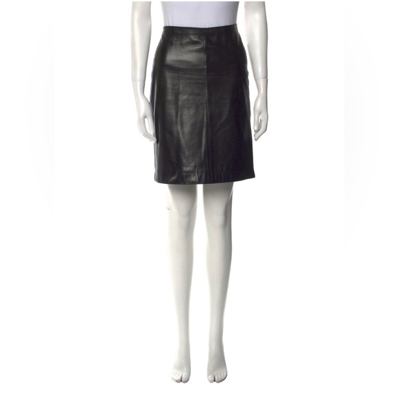 Balmain Leather Knee-length Skirt - Picture 1 of 9